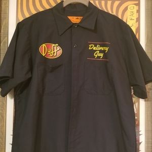 The Simpsons Duff Beer Delivery Guy work shirt.